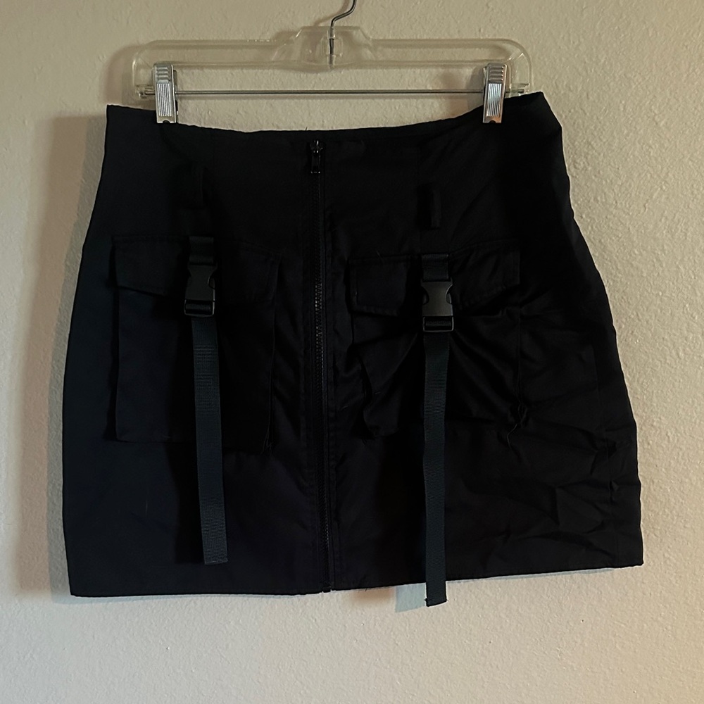 Black Mini Skirt with Pockets